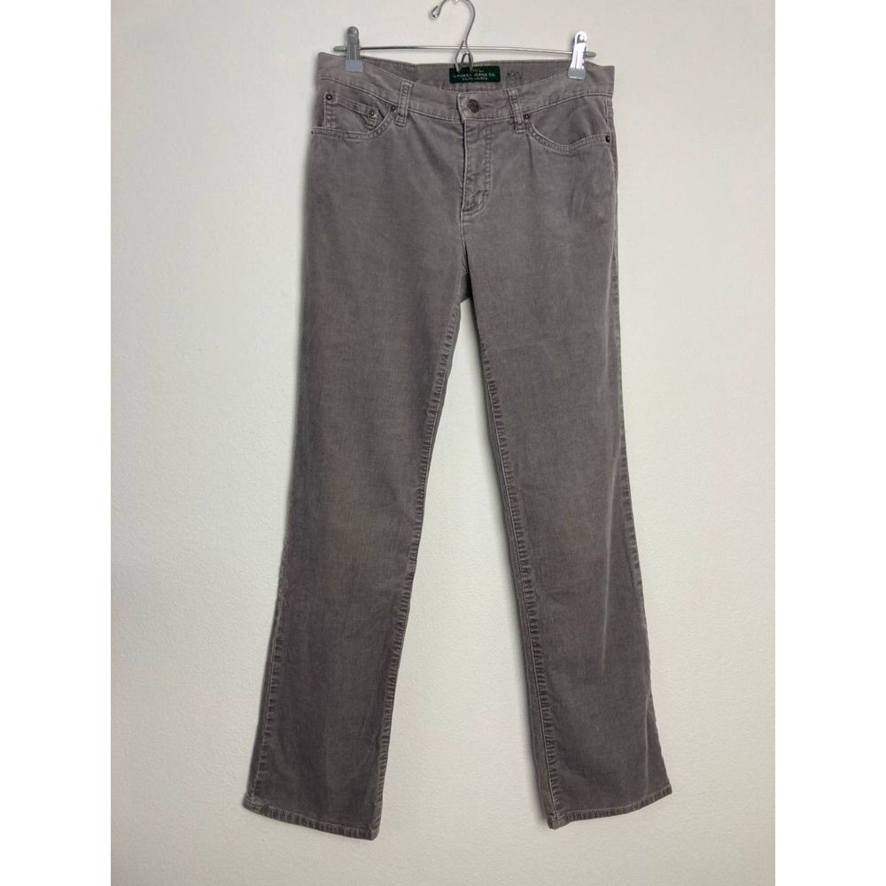 Ralph Lauren Jeans Womens 6 Gray Corduroy Classic Straight Mid Rise Stretchy
